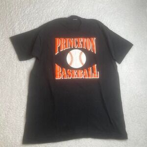 Vintage Princeton Univeristy men's black single stitch t-shirt 90s baseball xxl